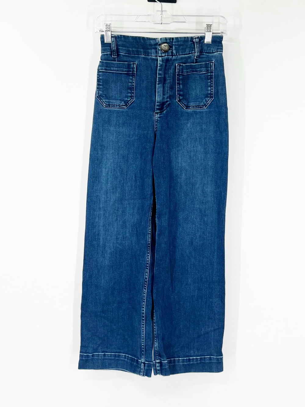 Pilcro by Anthropologie The Skipper High Rise Wide Leg Cropped Jeans